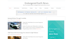 Desktop Screenshot of endangeredearthnews.com